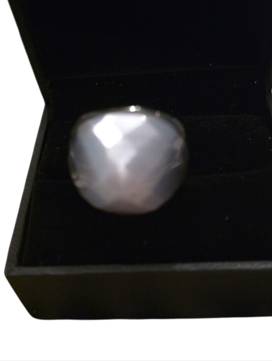 QVC Jewelry - Doublet Faceted Ring With Black Rhodium Band